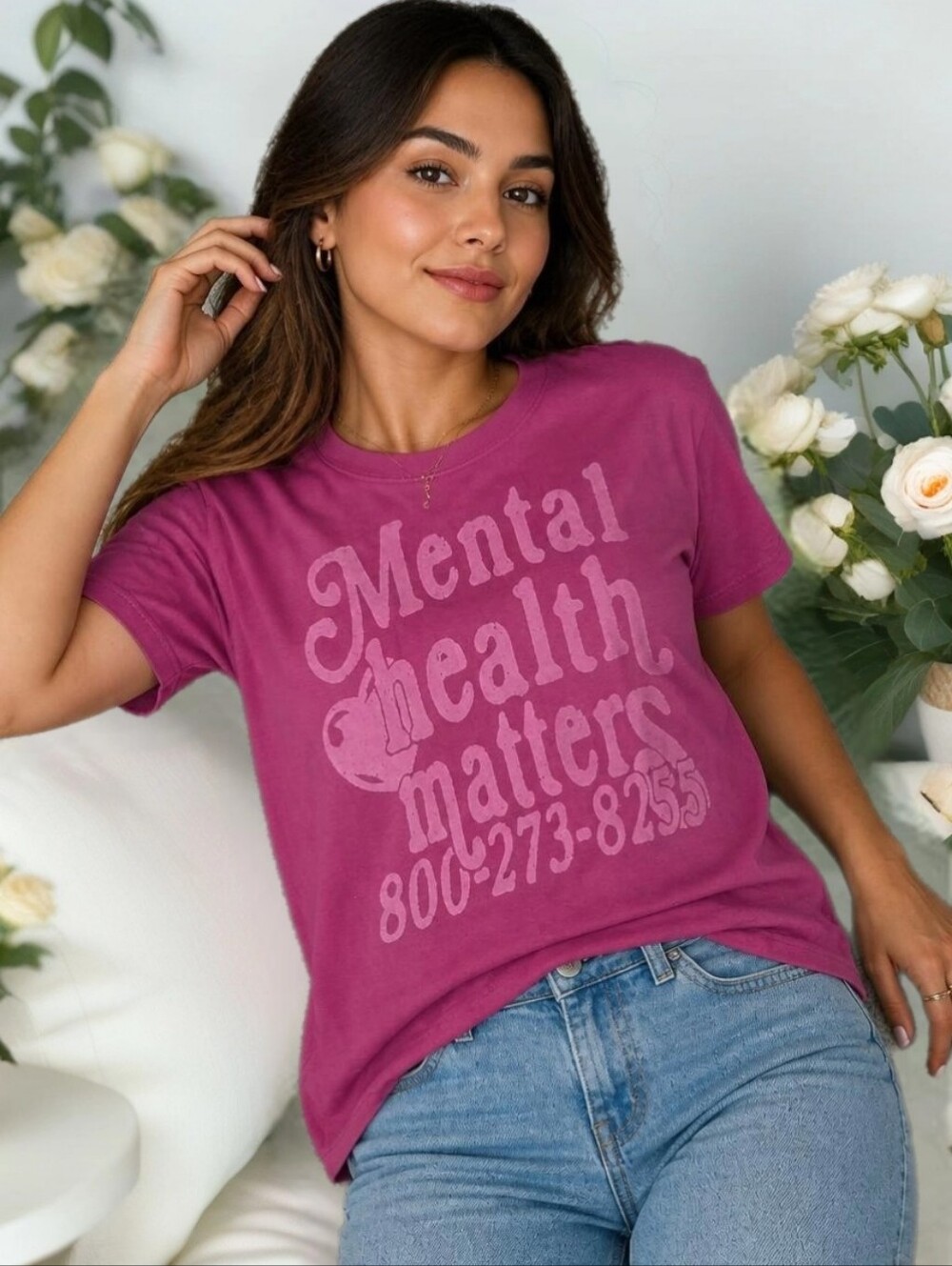 New Mental health matters graphic tee Adult Women